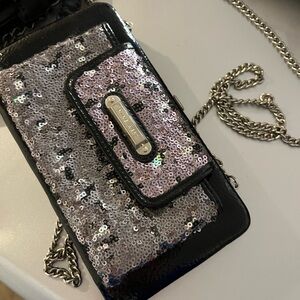 Nine West Silver Sequin Crossbody Bag